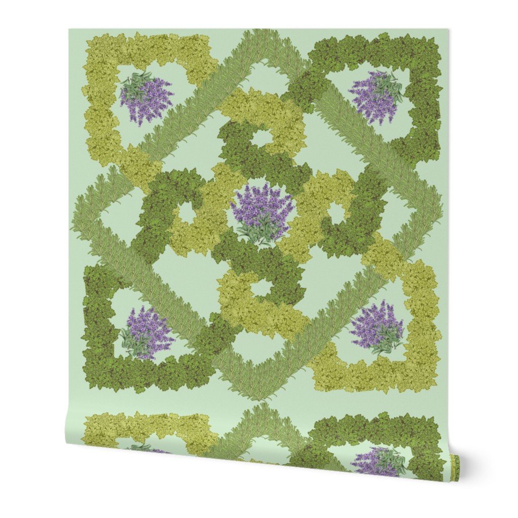 Elizabethan Herbal Knot Garden Wallpaper Elizabethan Herbal Knot Garden Wallpaper