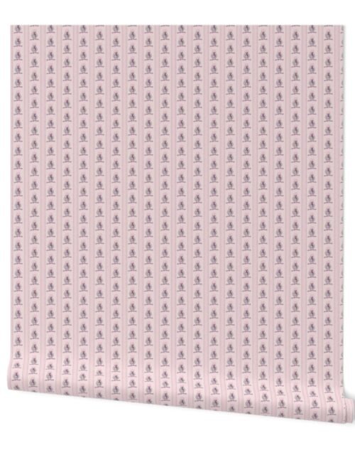 Pink Lilac Damask Ditsy  Dollhouse Wallpaper Wallpaper