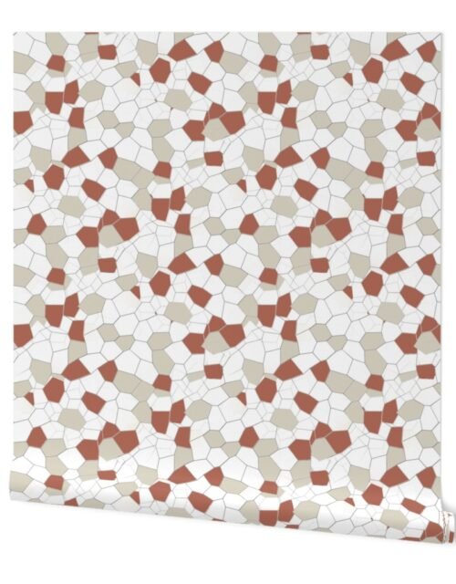 Crackled Glaze in Rust Amaro, Eggshell and Morel Pottery Glazes Wallpaper