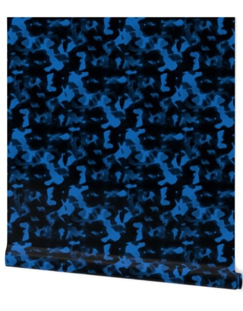Deep Blue Abstract Tortoise Shell Wallpaper