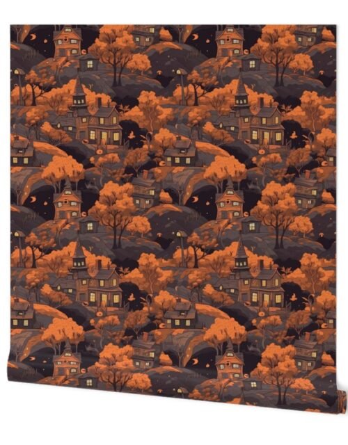Vintage Halloween Orange Wallpaper