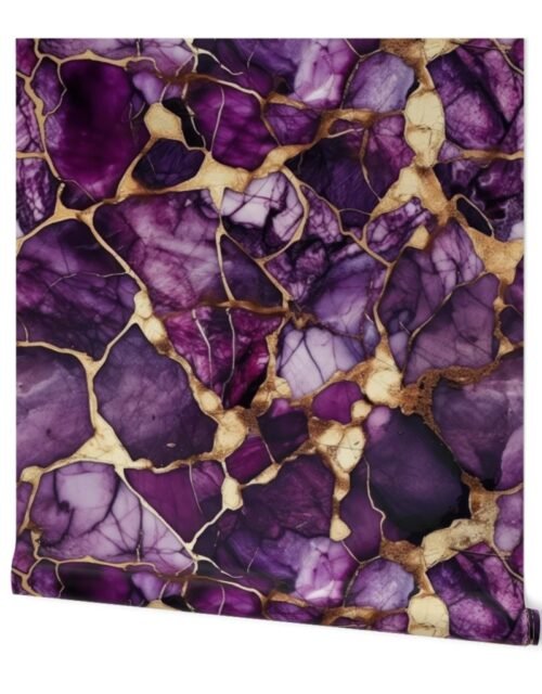 Amethyst and Gold Alcohol Ink 2 Wallpaper