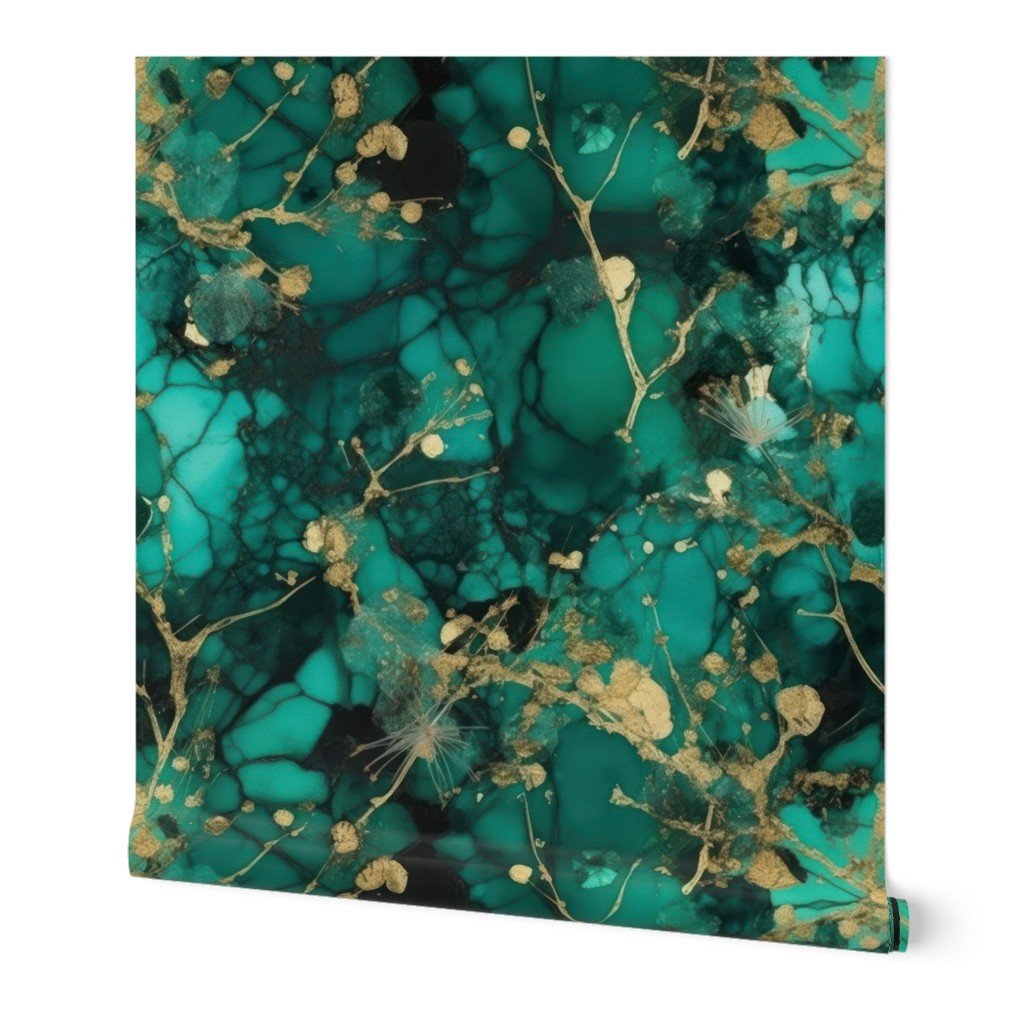 Emerald and Gold Alcohol Ink 1 Wallpaper Emerald and Gold Alcohol Ink 1 Wallpaper