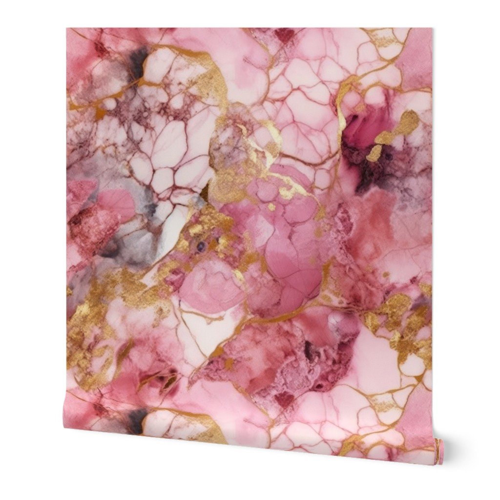 Rose Quartz and Gold Alcohol Ink 2 Wallpaper Rose Quartz and Gold Alcohol Ink 2 Wallpaper