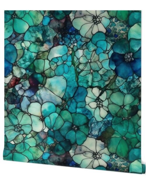 Green and Blue Seaglass 1 Wallpaper