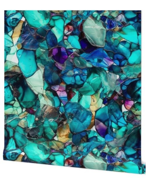 Green and Blue Seaglass 3 Wallpaper