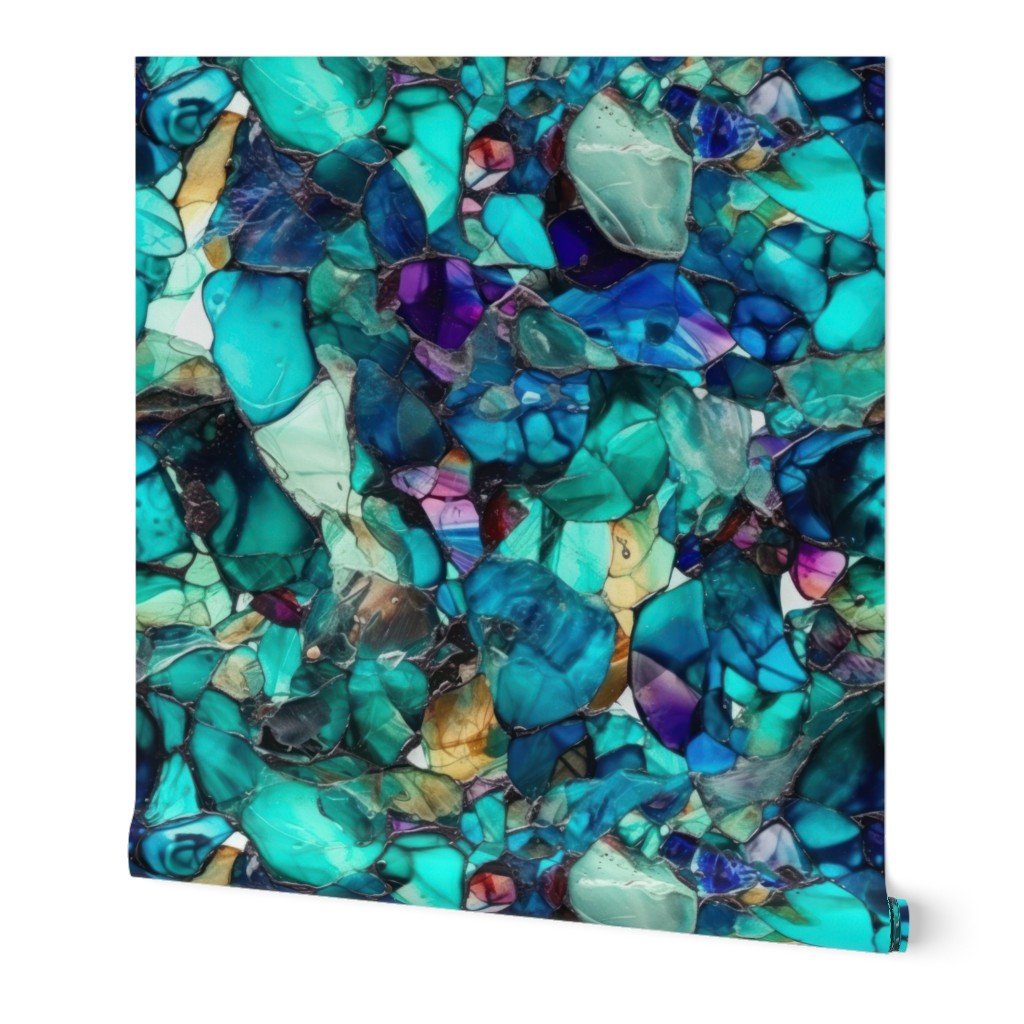 Green and Blue Seaglass 3 Wallpaper Green and Blue Seaglass 3 Wallpaper