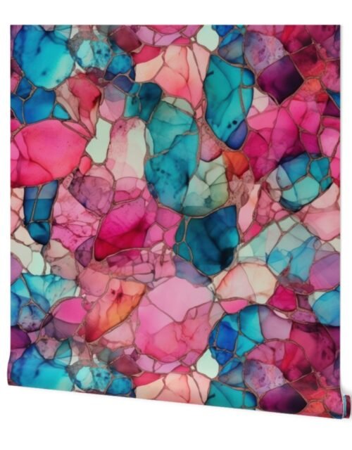 Pink and Blue Seaglass 1 Wallpaper