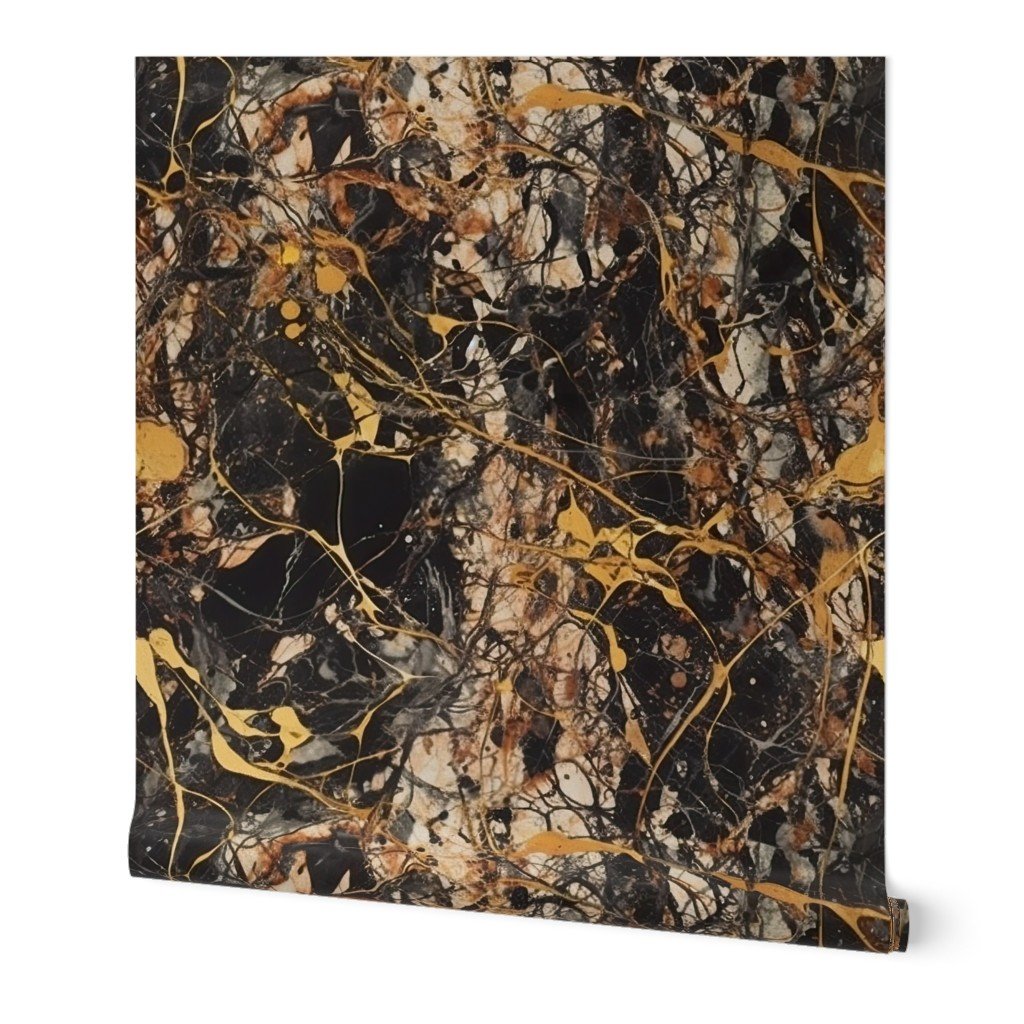 Black and Gold Drip Paint Splatter Technique Wallpaper Black and Gold Drip Paint Splatter Technique Wallpaper