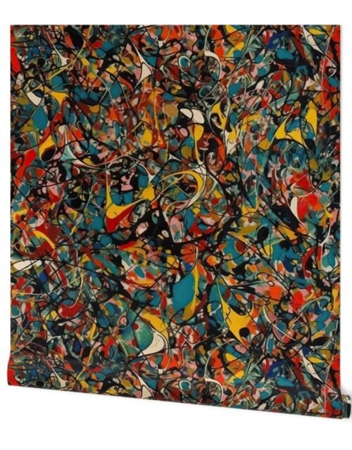 Multi Color Drip Paint Splatter Technique Wallpaper