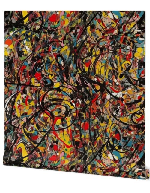 Multi Color Drip Paint Splatter Technique Wallpaper