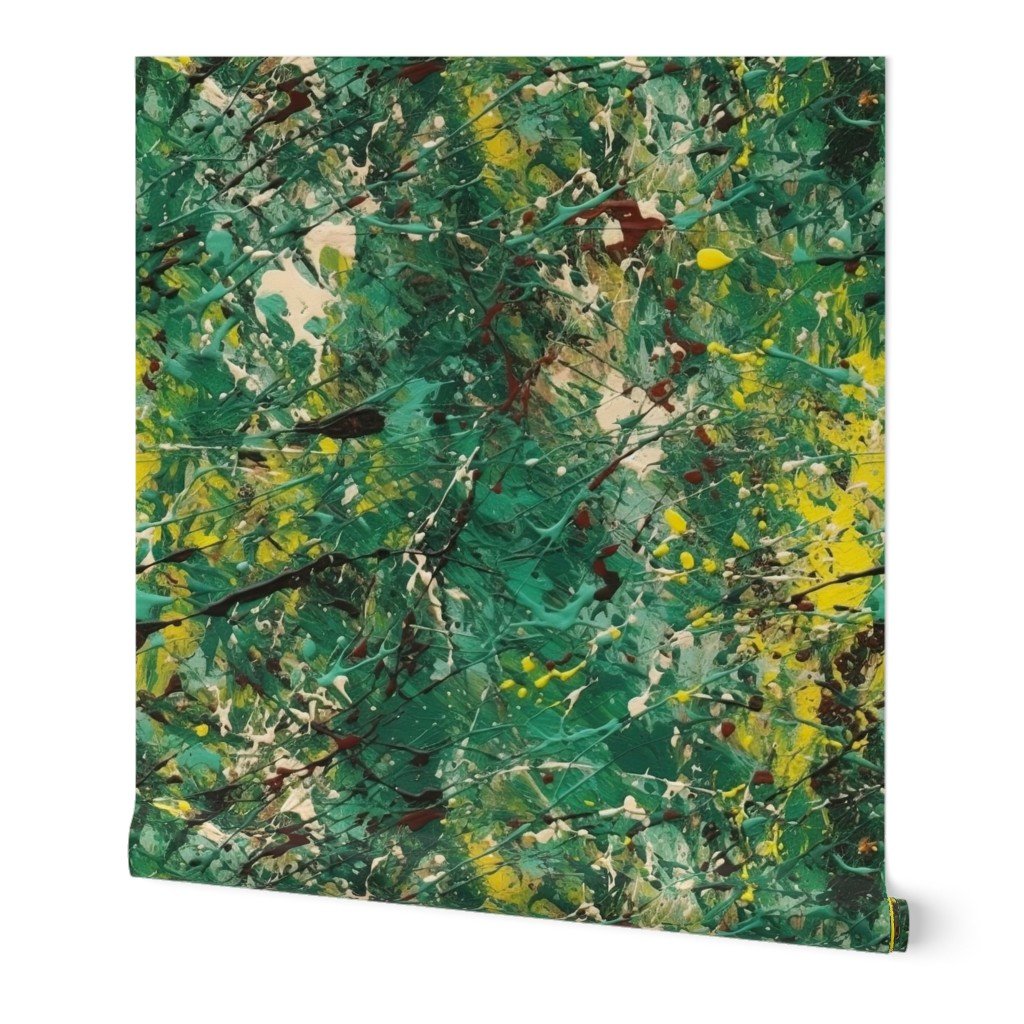 Green Drip Paint Splatter Technique Wallpaper Green Drip Paint Splatter Technique Wallpaper