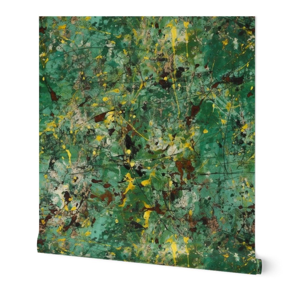 Green Drip Paint Splatter Technique Wallpaper Green Drip Paint Splatter Technique Wallpaper