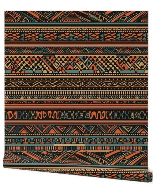 Bright Multicolored Geometric Aztec Pattern Wallpaper