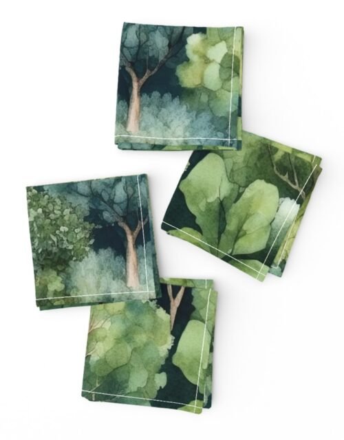 Endless Forest Watercolor Cocktail Napkins