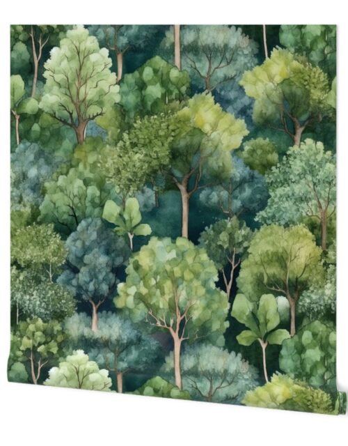 Endless Forest Watercolor Wallpaper