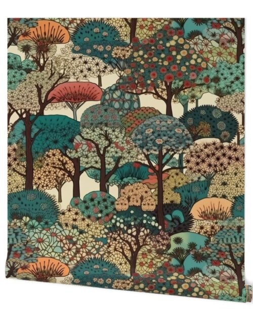 Japanese Tranquility Garden Endless Forest Wallpaper