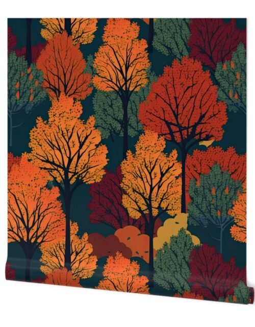 New England Endless Forest Fall Trees Wallpaper