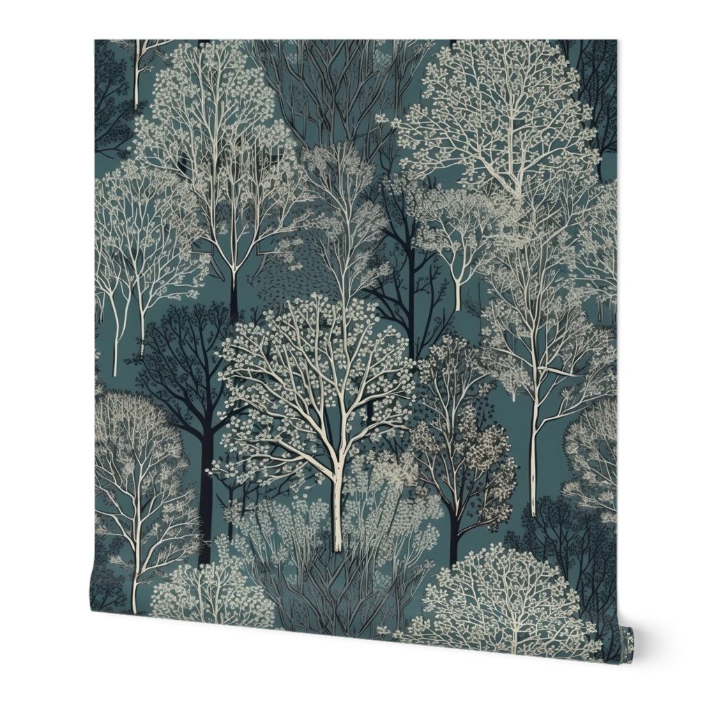 New England Endless Forest Trees Winter Wallpaper New England Endless Forest Trees Winter Wallpaper