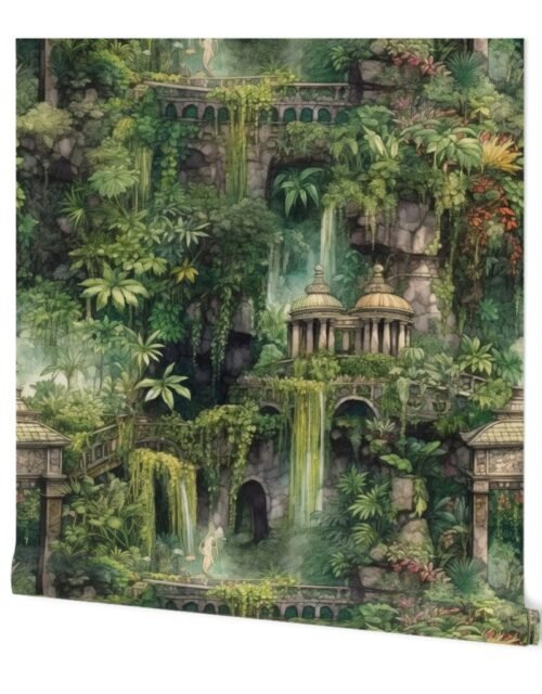 Hanging Gardens Of Babylon with Temples Wallpaper