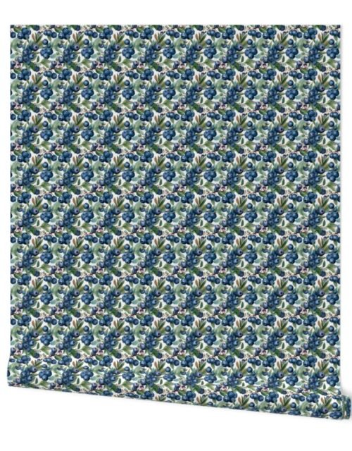 Watercolor Blueberries Wallpaper