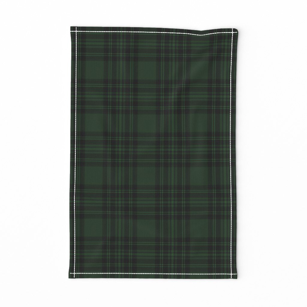 Small Hunter Green Stewart Christmas Tartan Tea Towel Small Hunter Green Stewart Christmas Tartan Tea Towel