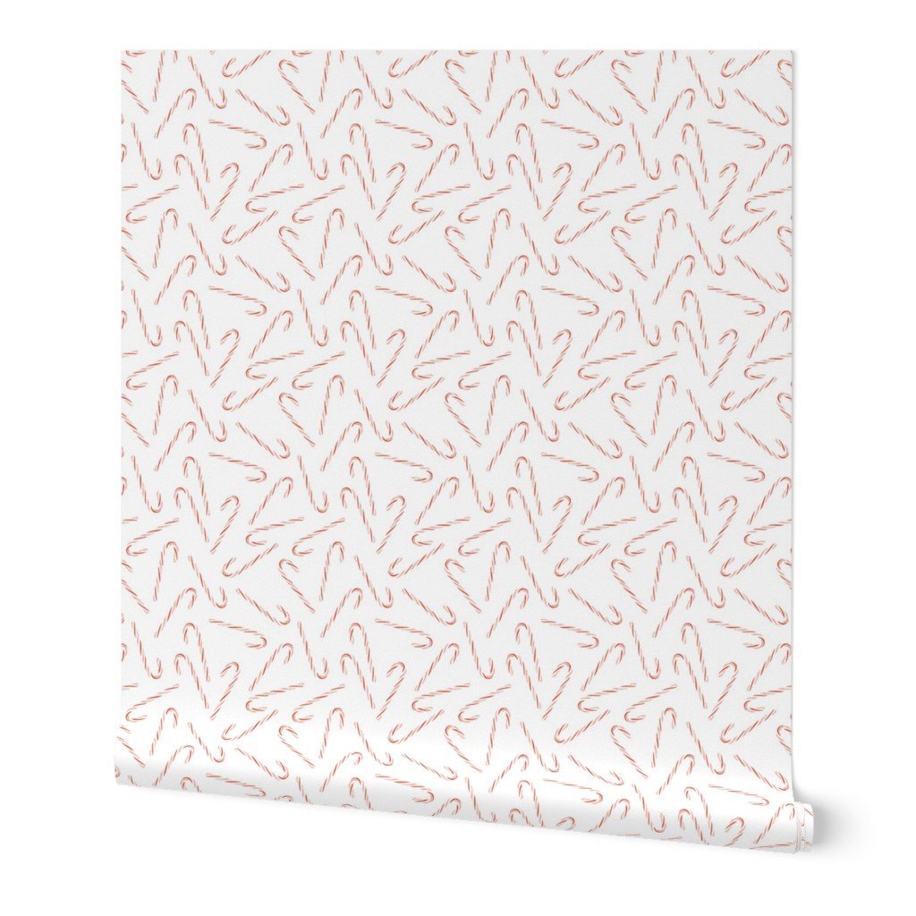 Mini Christmas Candy Canes on White Wallpaper Mini Christmas Candy Canes on White Wallpaper