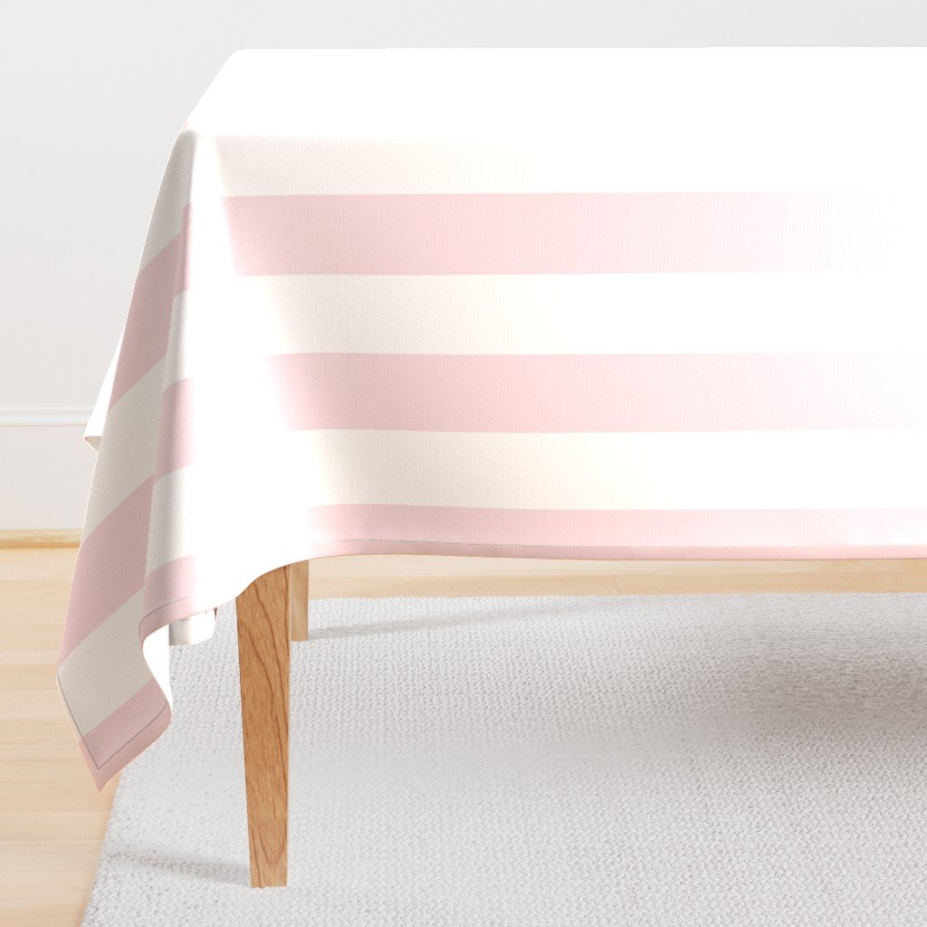 Merry Bright Pale Pink and White Vertical 3 inch Big Top Circus Stripe Rectangular Tablecloth Merry Bright Pale Pink and White Vertical 3 inch Big Top Circus Stripe Rectangular Tablecloth