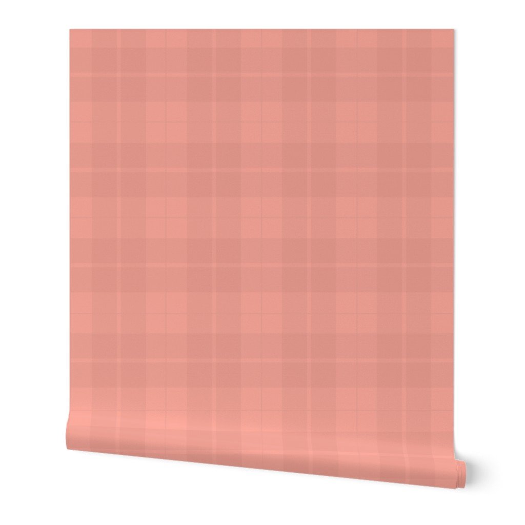 Pastel Peach and Pink Merry Bright Christmas Holiday Tartan Coordinate Wallpaper Pastel Peach and Pink Merry Bright Christmas Holiday Tartan Coordinate Wallpaper