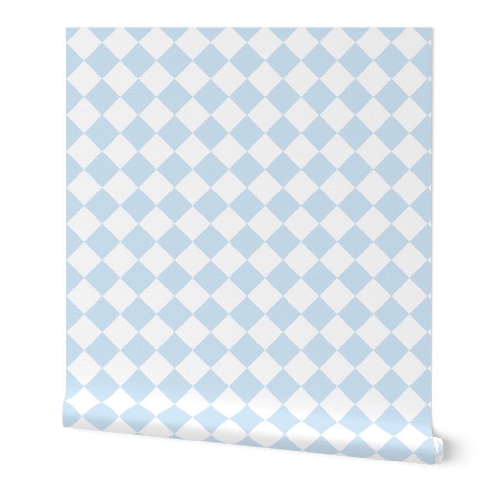 2 inch Diagonal Checkerboard Merry Bright Christmas Harlequin Pattern in Pale Blue and White Diamond Checked Wallpaper 2 inch Diagonal Checkerboard Merry Bright Christmas Harlequin Pattern in Pale Blue and White Diamond Checked Wallpaper