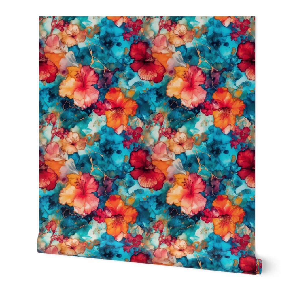 Small Hawaiian Alcohol Ink Wallpaper Small Hawaiian Alcohol Ink Wallpaper