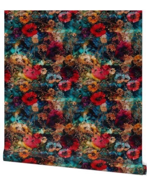 Small Japanese Alcohol Ink Wallpaper