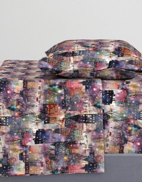 New York City Christmas Street Watercolor Sheet Set