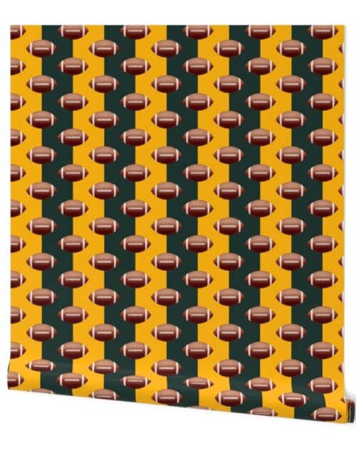 Wisconsin's Famed Football Team Colors of Green and Gold Wallpaper
