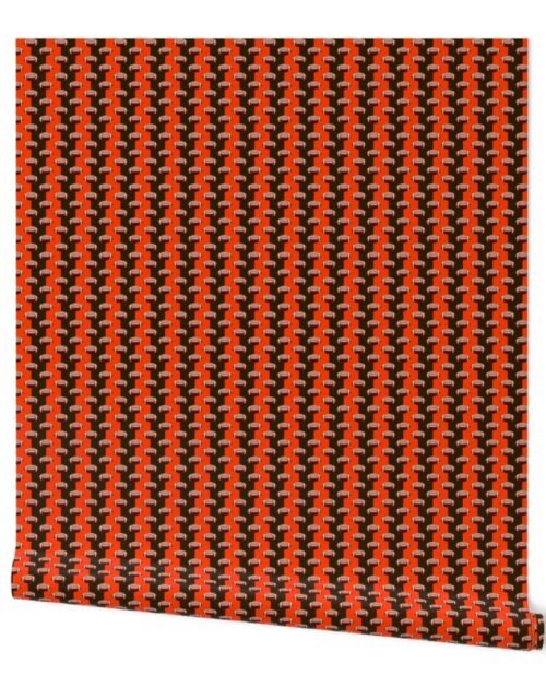 Mini Footballs of Cleveland's Famed Football Team Colors of Brown and Orange Wallpaper