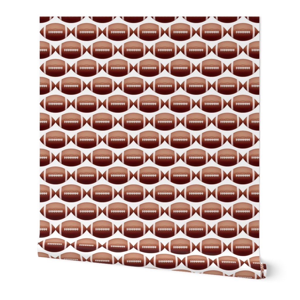 4 inch Gridiron American Pigskin Football with Lacing and Stitching on White Background Wallpaper 4 inch Gridiron American Pigskin Football with Lacing and Stitching on White Background Wallpaper