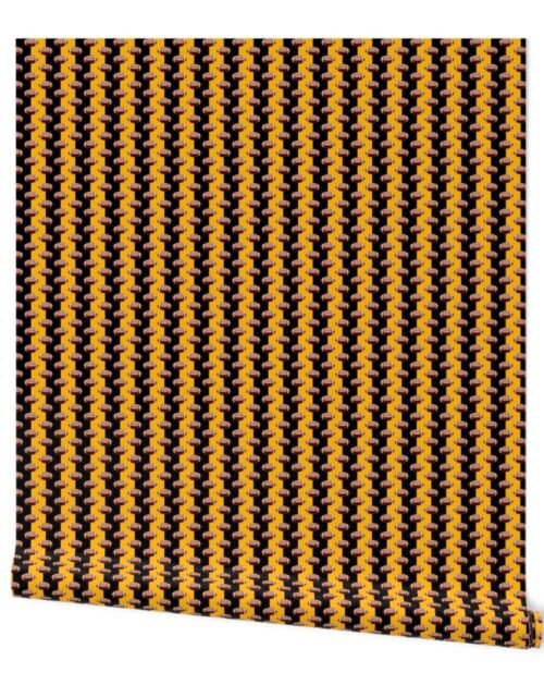Mini Footballs of Pittsburgh's Famed Football Team Colors of Black and Gold Wallpaper
