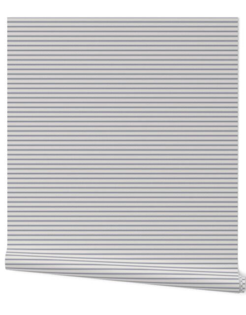 Micro Horizontal Stressed Blue Denim Mattress Ticking Wallpaper