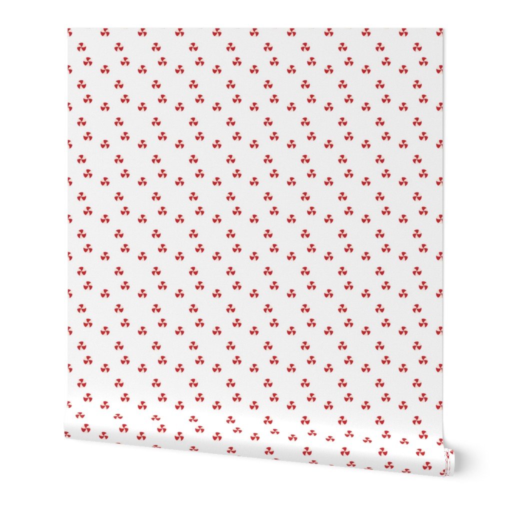 Peppermint Swirls in Red and White Scattered Randomly on White Wallpaper Peppermint Swirls in Red and White Scattered Randomly on White Wallpaper