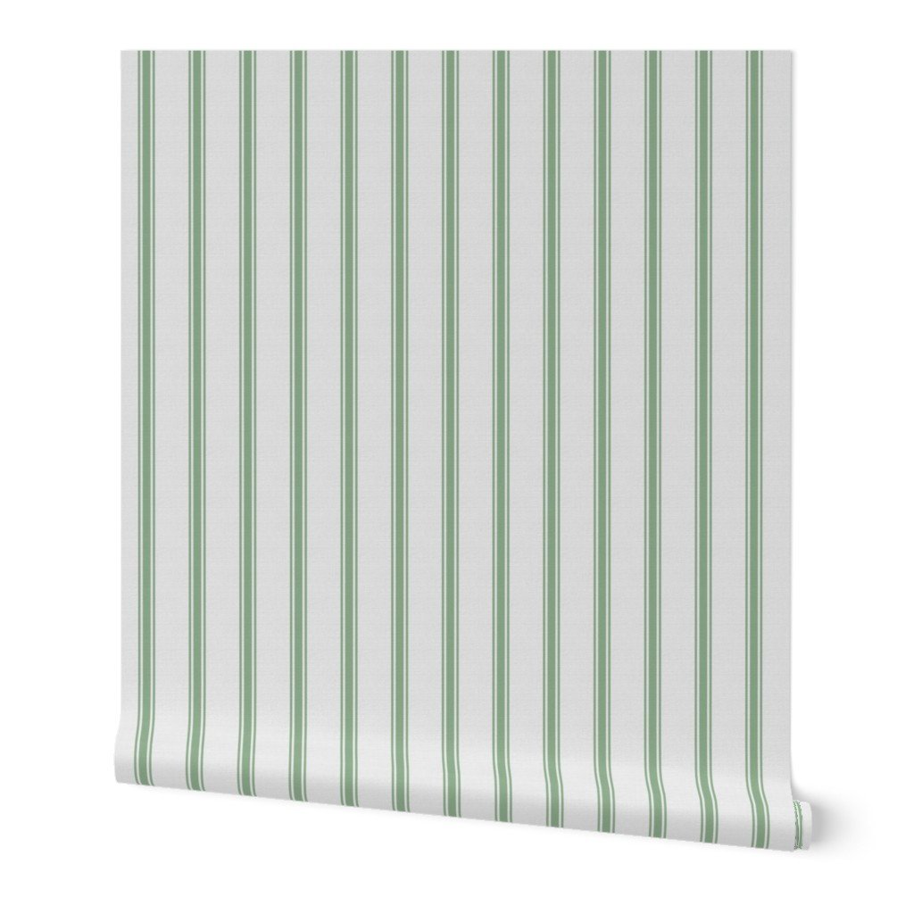 Distressed Vintage Fern Green Mattress Ticking with Two Inch Spacing Wallpaper Distressed Vintage Fern Green Mattress Ticking with Two Inch Spacing Wallpaper