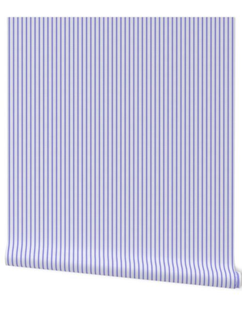 Distressed Vintage Royal Purple Mattress Ticking with Half Inch Spacing Wallpaper