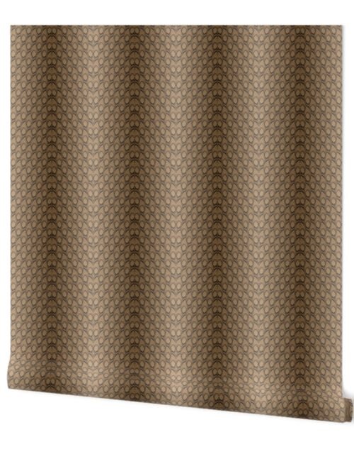 Bronze Gold Baby Python Scales Edged in Dark Brown Wallpaper