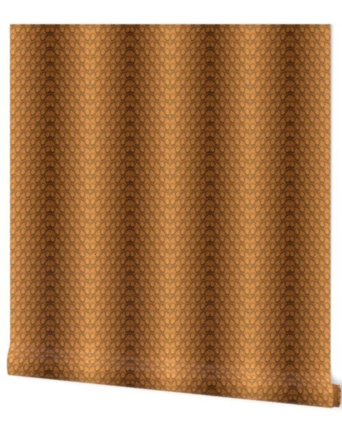 Copper Baby Python Scales Edged in Dark Brown Wallpaper