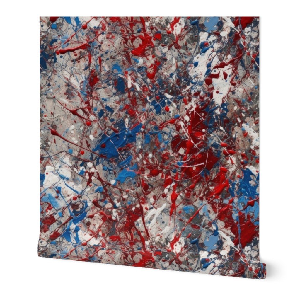 USA Red White Blue Drip Paint Splatter Technique Wallpaper USA Red White Blue Drip Paint Splatter Technique Wallpaper