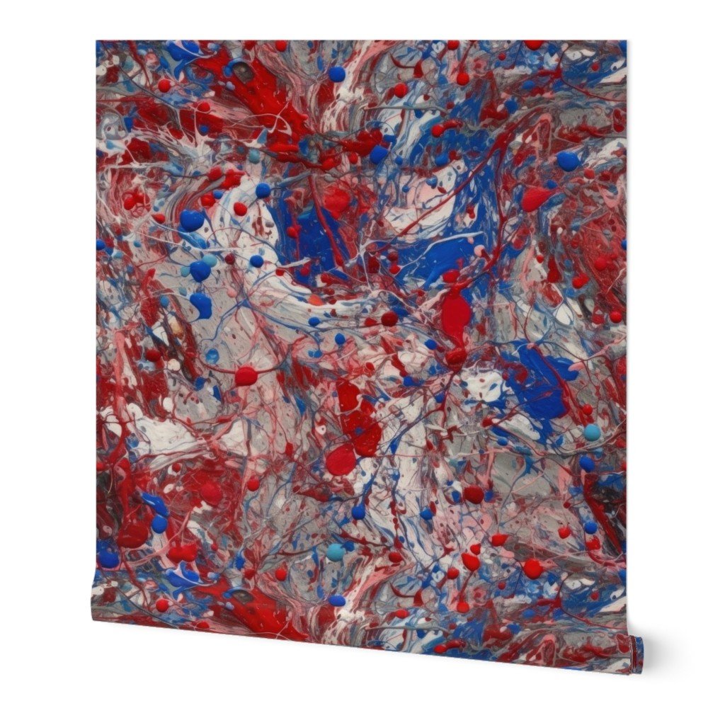 US Red White Blue Drip Paint Splatter Technique Wallpaper US Red White Blue Drip Paint Splatter Technique Wallpaper