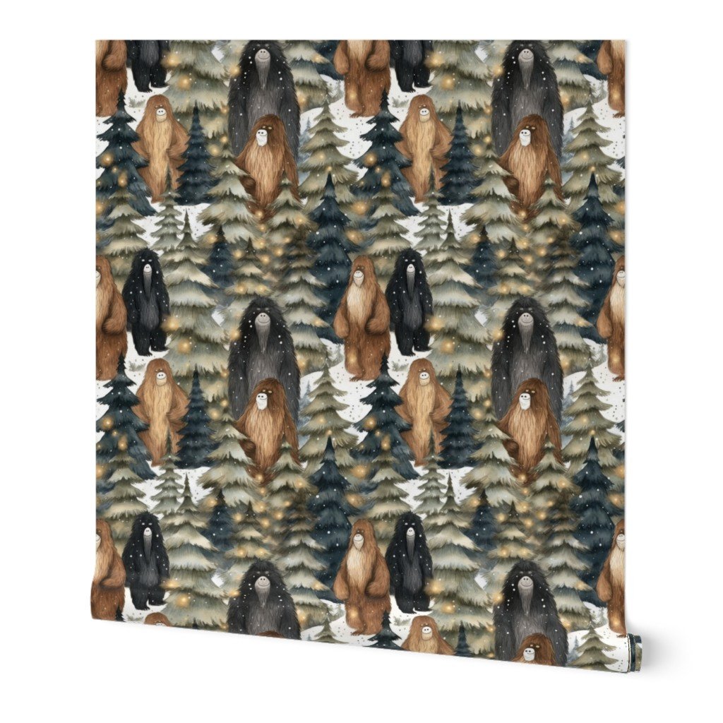 Sasquatch Yeti Abominable Snowman Christmas Winter Reunion Wallpaper Sasquatch Yeti Abominable Snowman Christmas Winter Reunion Wallpaper