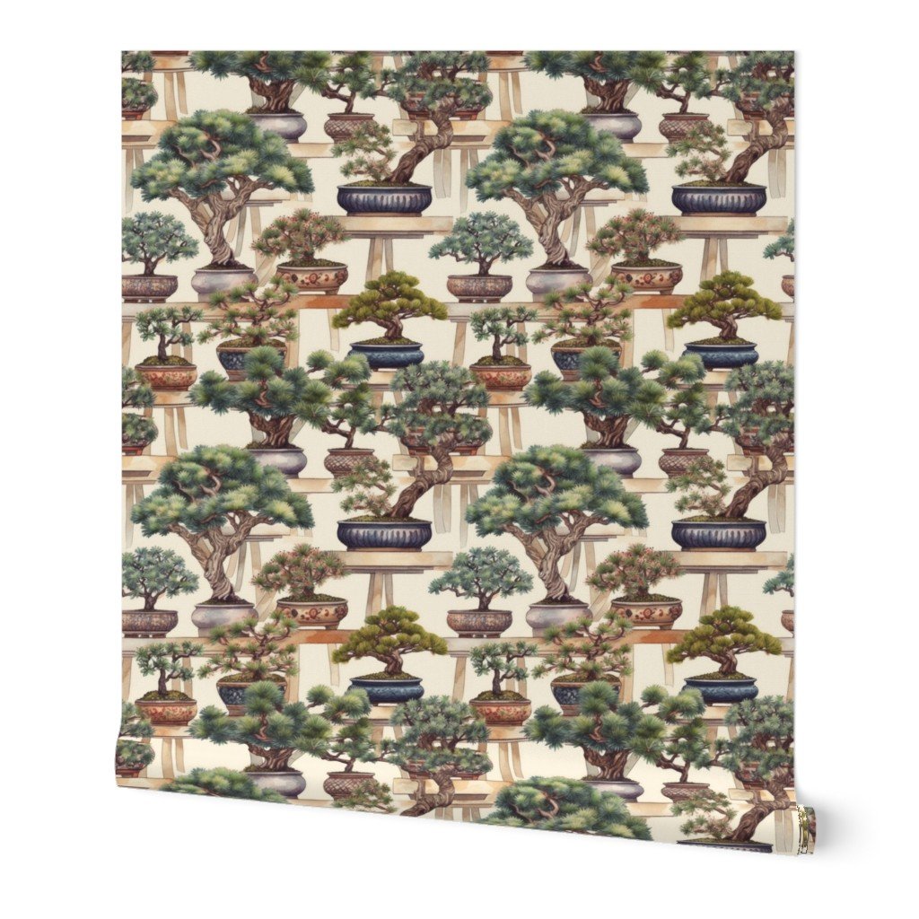 Potted Japanese Bonsai Trees Watercolor Wallpaper Potted Japanese Bonsai Trees Watercolor Wallpaper
