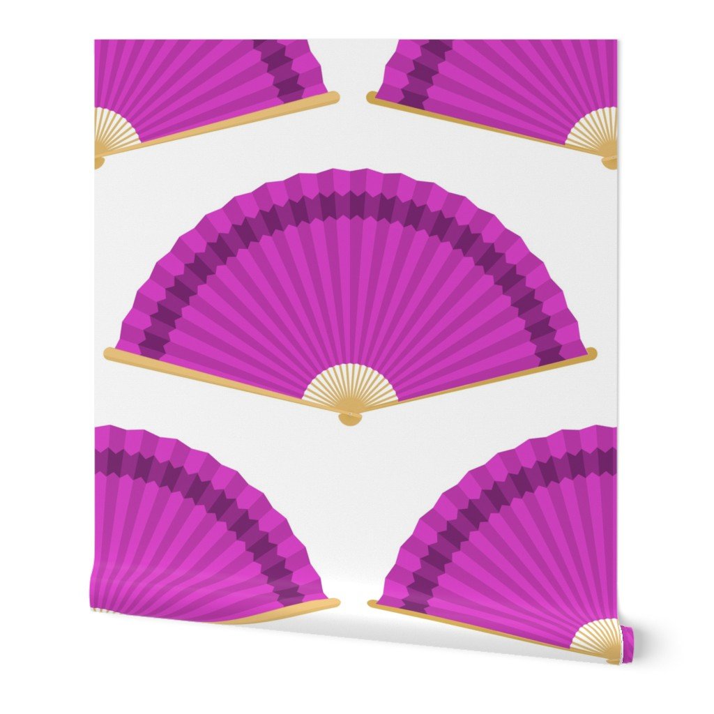 Jumbo Magenta Splayed Fans on White Wallpaper Jumbo Magenta Splayed Fans on White Wallpaper