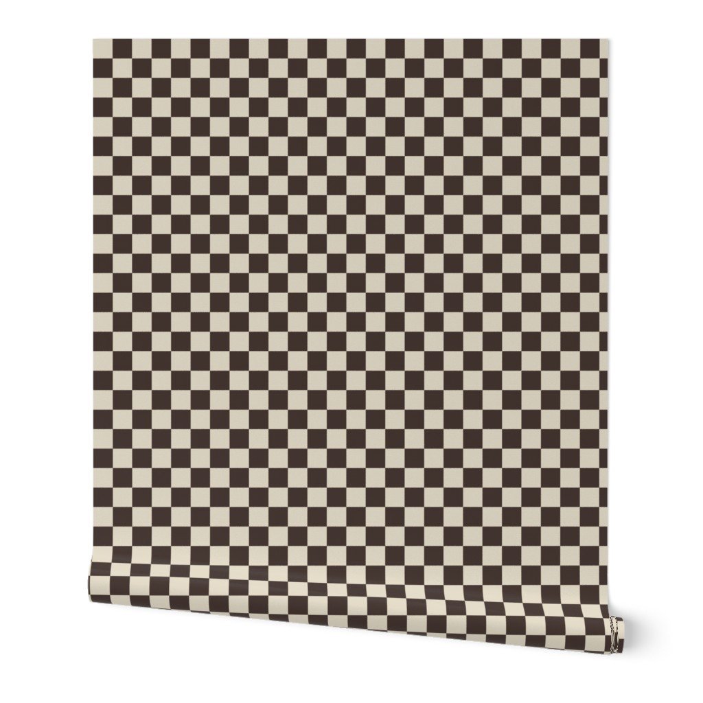 Cream and Chocolate Checkerboard Wallpaper Cream and Chocolate Checkerboard Wallpaper