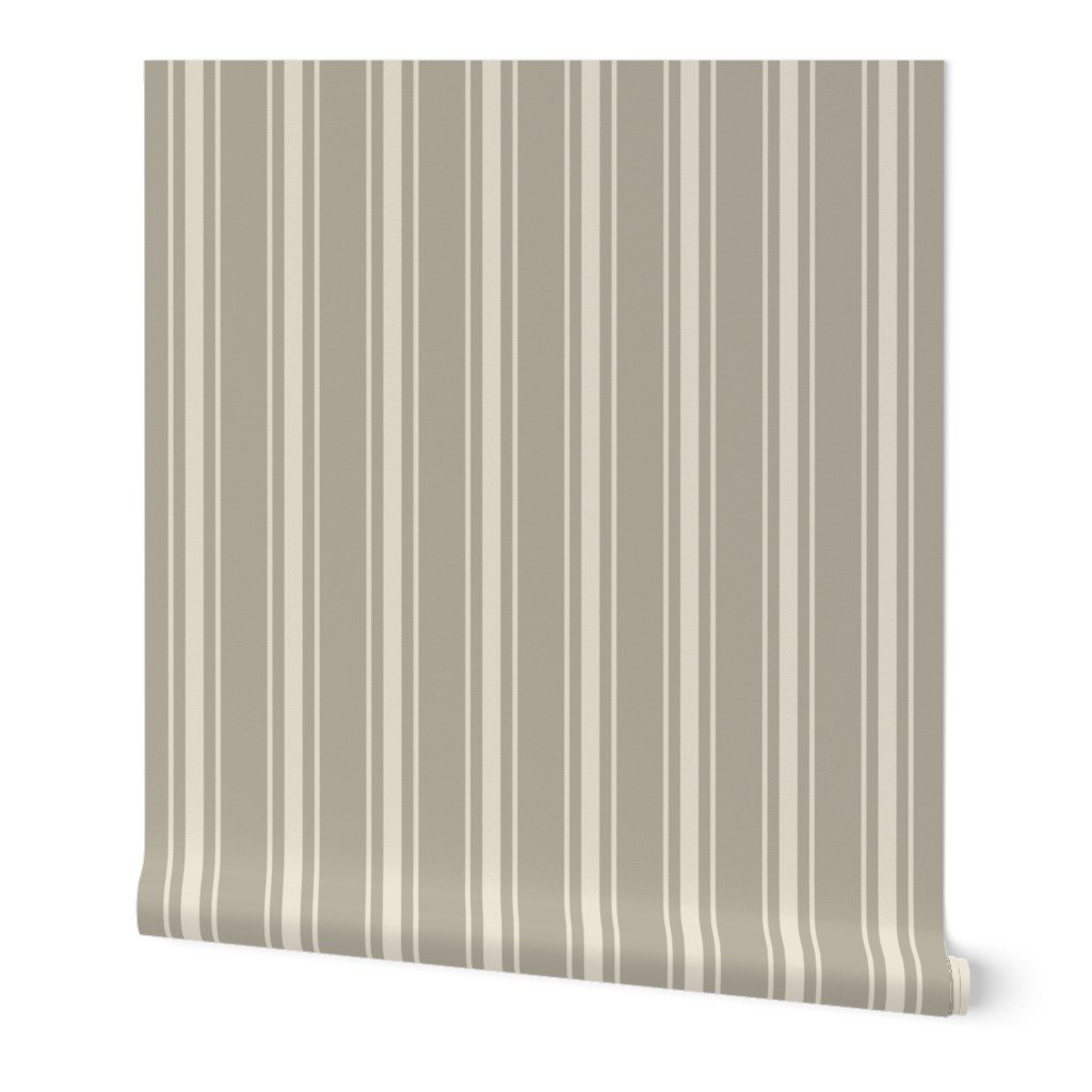 Cream on Beige French Provincial Mattress Ticking Wallpaper Cream on Beige French Provincial Mattress Ticking Wallpaper
